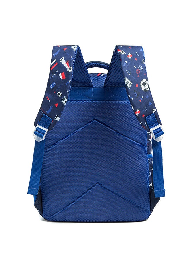 Eazy Kids 17 Inch Set Of 3 School Bag With Lunch Bag And Pencil Case Football - Blue  - Image 3