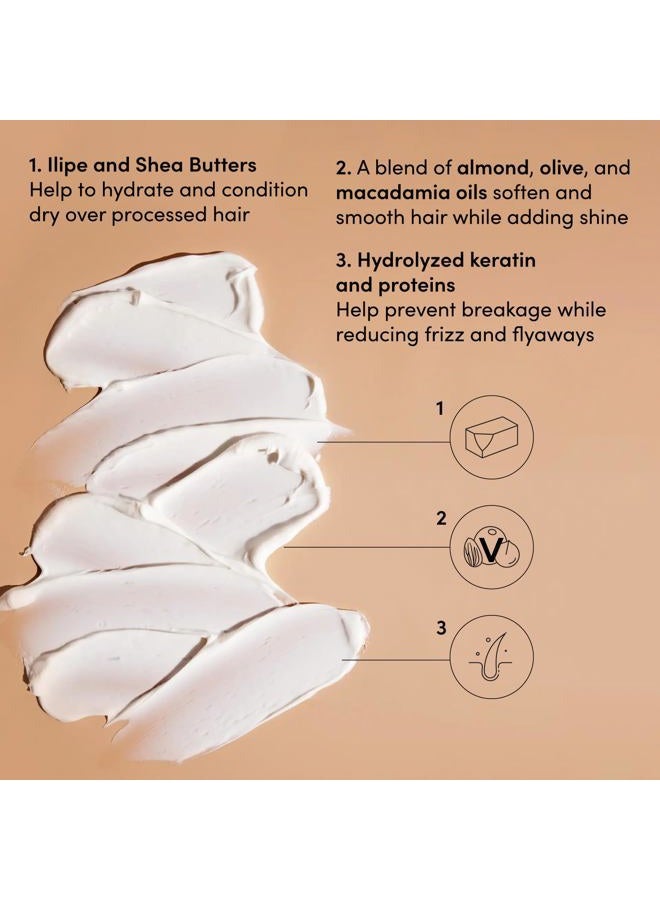 Ouai قناع الشعر السميك - علاج الشعر مع زيت اللوز وزيت الزيتون والكيراتين المعالج لاستعادة الشعر التالف - قناع شعر خالي من الفثالات والبارابين (8 أونصة سائلة) - Image 3