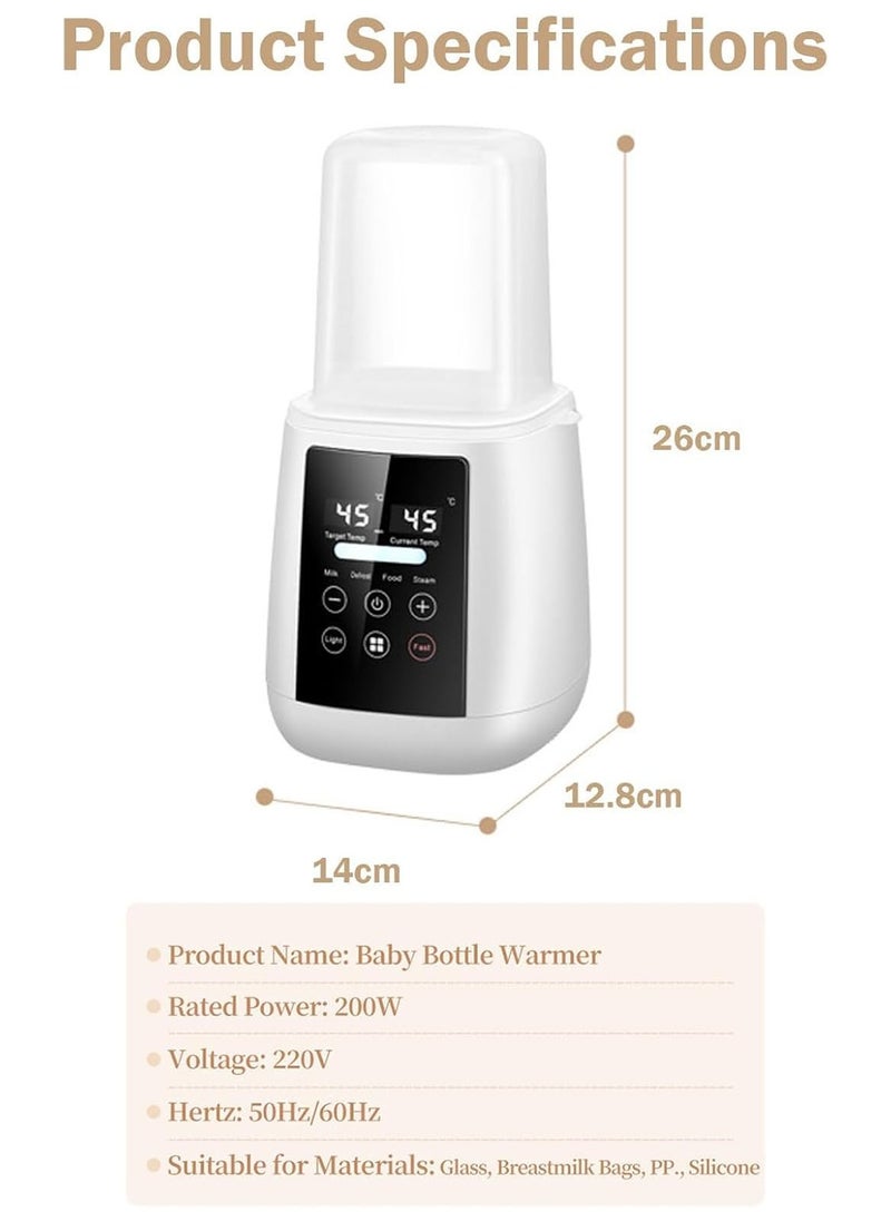 MarlaMall Baby Bottle Warmer, 9-in-1 Fast Baby Milk Warmer 48H Thermostat Food Heater Breastmilk Thaw Formula Water Warming Steamer IMD LED Display Accurate Temperature Control Steamer for All Bottles  - Image 2
