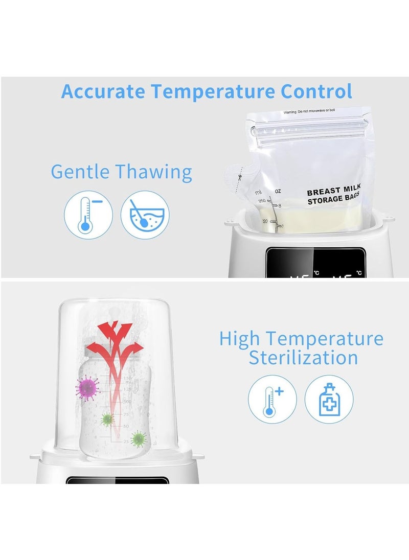 MarlaMall Baby Bottle Warmer, 9-in-1 Fast Baby Milk Warmer 48H Thermostat Food Heater Breastmilk Thaw Formula Water Warming Steamer IMD LED Display Accurate Temperature Control Steamer for All Bottles  - Image 5