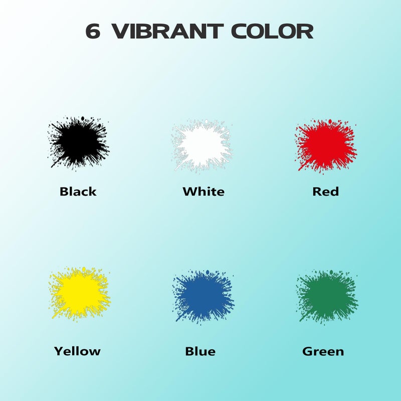 EKOHERR Airbrush Paint 6 Colors, Ready to Spray Airbrush Paint Set, Water-Based Acrylic Air Brush Paints for Metal, Plastic Models, Canvas, Wood, 0.67 Fl Oz/20ml - Image 2