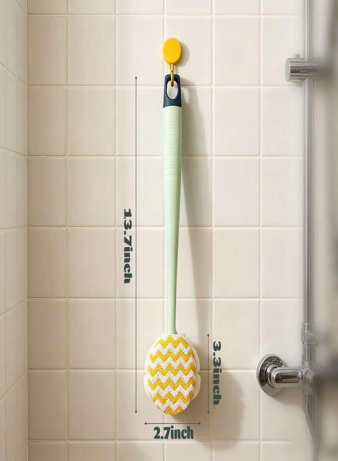 BOBOAR Bath Back Scrubber Brush for Shower,Dry Brushing Body Brush for Men Women Long Handle Exfoliator - Image 2