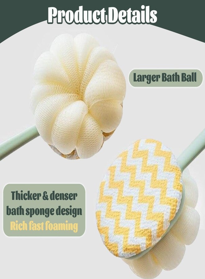 BOBOAR Bath Back Scrubber Brush for Shower,Dry Brushing Body Brush for Men Women Long Handle Exfoliator - Image 3