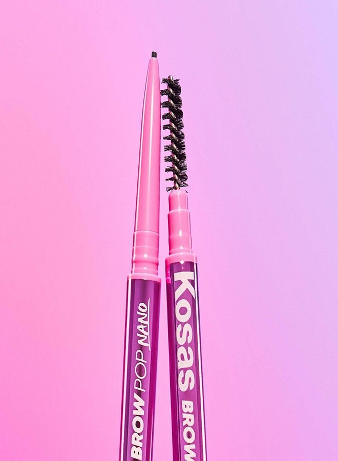 Kosas Brow Pop Nano Eyebrow Pencil – Ultra-Fine 1mm Micro Brow Pencil with Spoolie, Taupe - Image 5