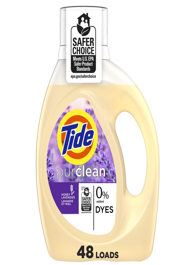 Tide Purclean Liquid Laundry Detergent, Honey Lavender Scent, 63 fl oz, 48 Loads - Image 1