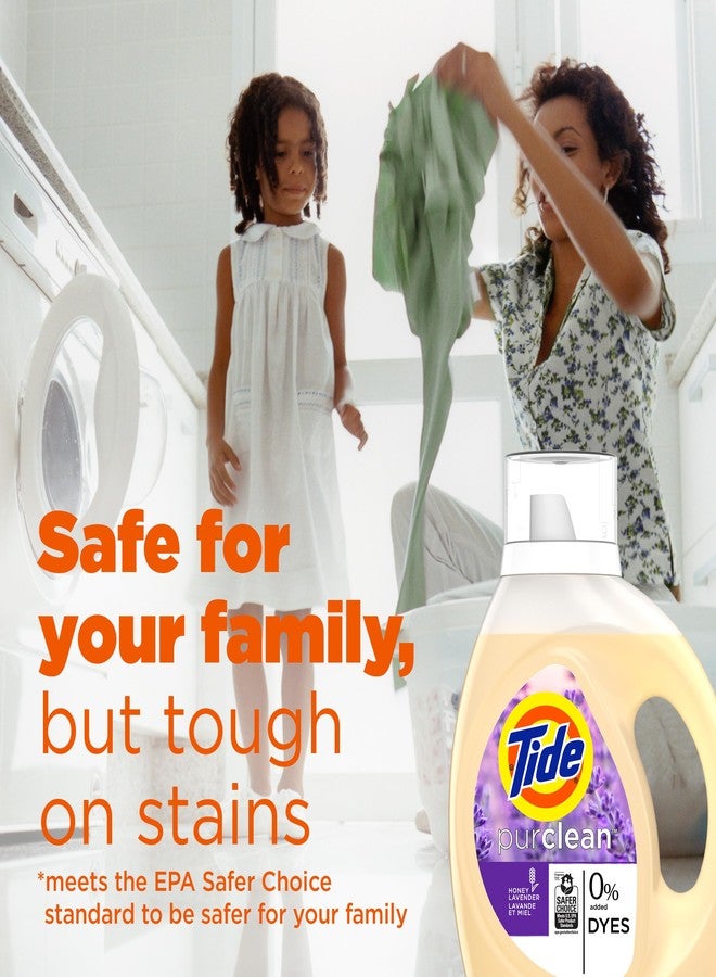 Tide Purclean Liquid Laundry Detergent, Honey Lavender Scent, 63 fl oz, 48 Loads - Image 2