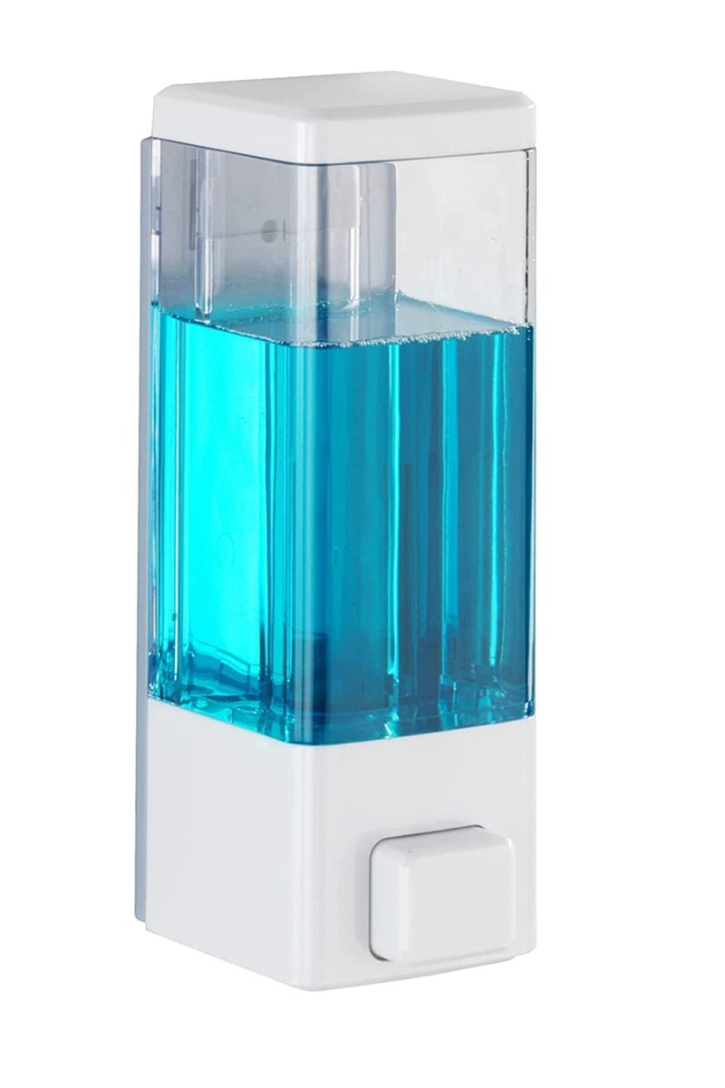 Metwin ABS Plastic Liquid Soap Dispenser Sanitizer Lotion Gel Shampoo Dish Wash Gel Dispenser Pack of 1 White - Image 1