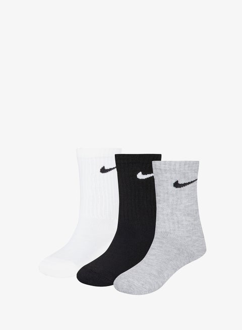 Kids 3 Pack Basic Crew Socks