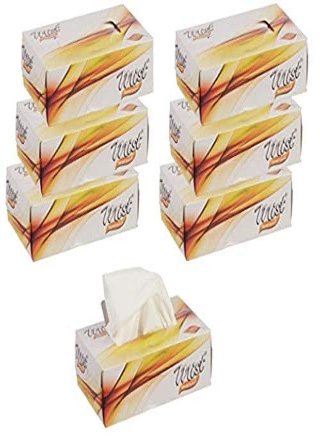 MDN Mist Ultra Soft White 2 Ply Facial Tissue Paper Napkin for Office and Home Disposable Facial Tissues (100 Pulls Each, Pack of 6) - Image 1
