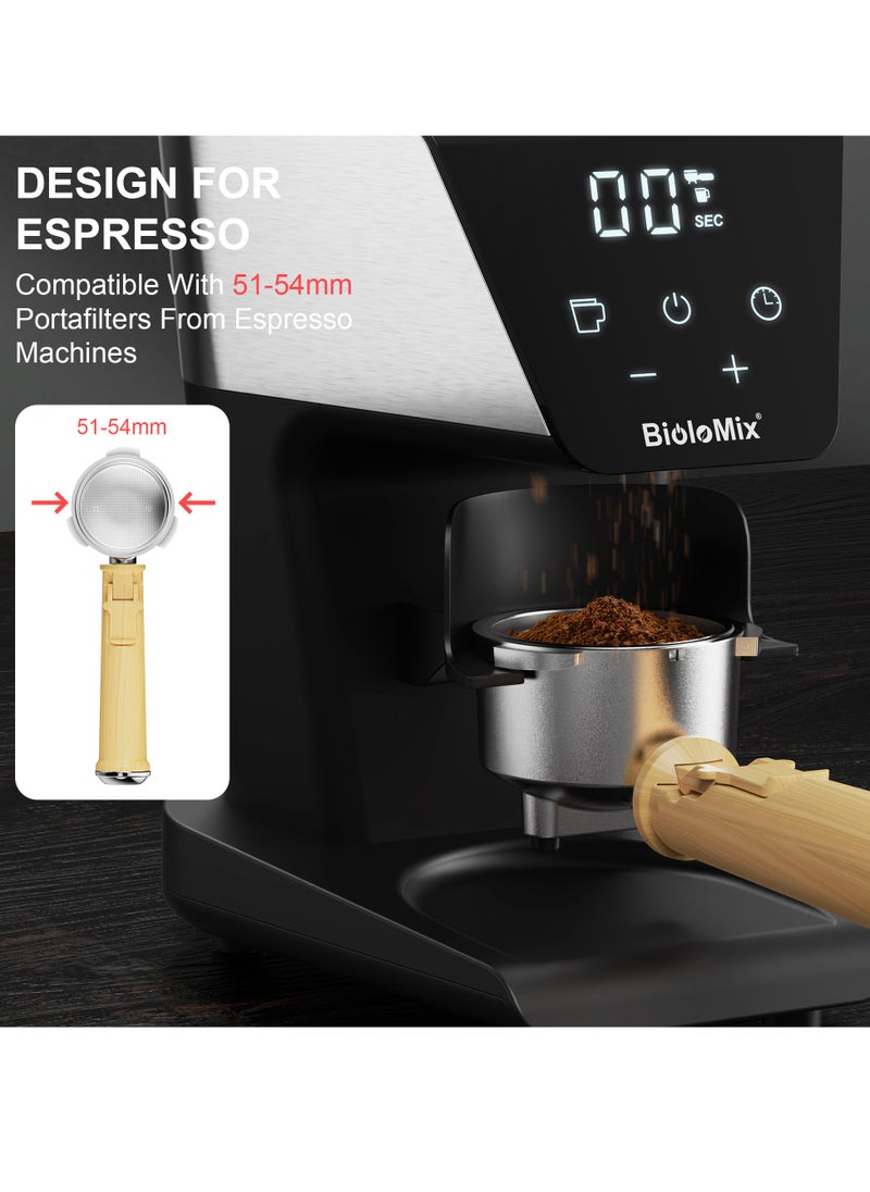 12-Cups Electric Coffee Grinder with 30 Gears Precise Settin, 2-in-1 Stainless Steel Coffee Grinder, LCD Screen and Large Capacity for Turkish/Espresso/Mocha/Drip/Pour Over/French Press