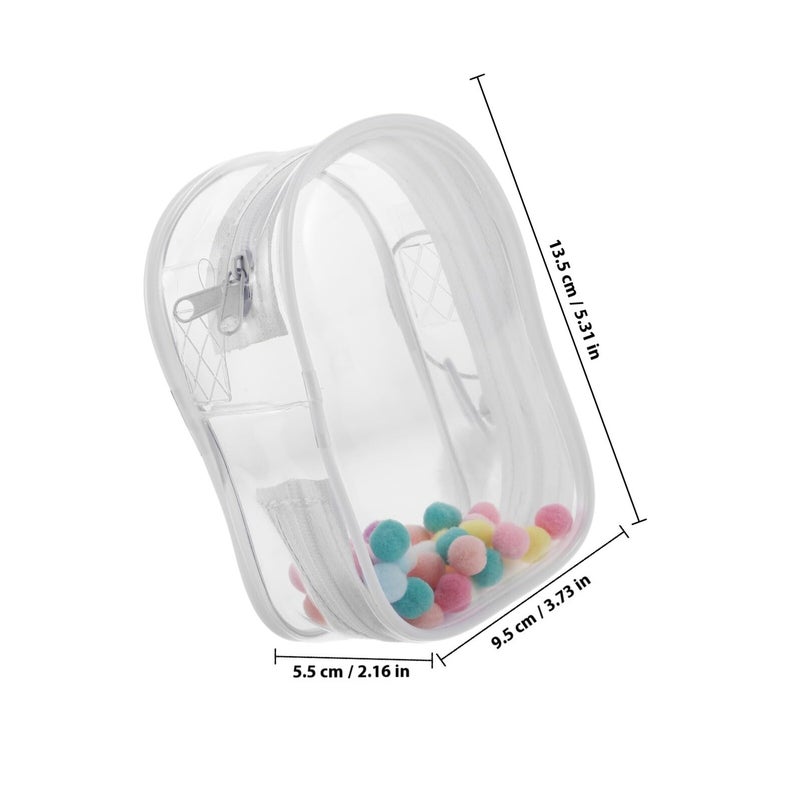 Pink Portable Doll Storage Bag with Zipper Closure and Pom Pom Keychain Dustproof Travel Case - Image 3