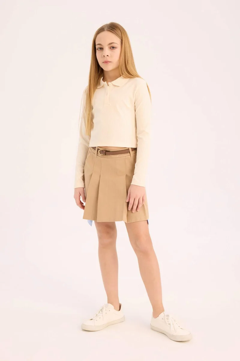 ديفاكتو Girl Gabardine Skirt