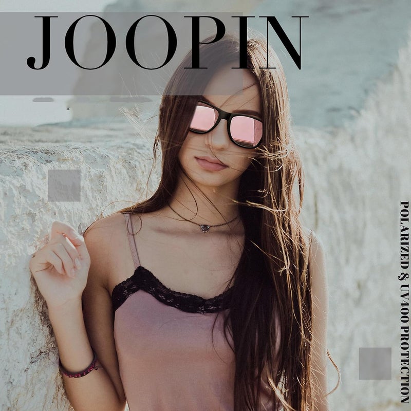 Joopin Square Sunglasses Men Women Polarized UV Protection Classic Trendy Lightweight Designer Sun Glasses for Driving Fishing Hiking Golf - Image 2
