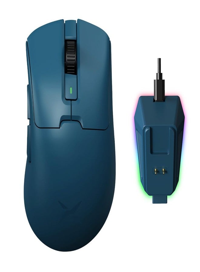 DELUX M900PRO Wireless Gaming Mouse, 8000Hz Polling Rate, Magnetic 4K RGB Charging Dock, 63g Lightweight Design, 2.4G Dual Mode Connection, PAW3395 Sensor with 26000DPI, 6 Programmable Buttons (Blue) - Image 1