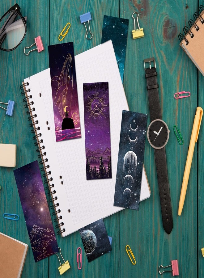 Anseal Cool Space Starry Night Bookmark, Bookmarks for Book Lovers, Bulk Bookmarks for Men, Unique Book Mark for Boys, Girls, Students, Classroom Gifts, School Prize, Reading Present - Image 5