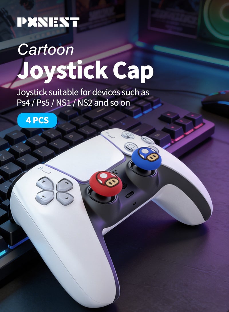 Pxnest Thumb Grip Caps Compatible with Nintendo Switch Pro / Switch Pro 2, Xbox Wireless Controller, ROG Xbox Ally / ROG Xbox Ally X, Steam Deck, PS4 & PS5 Controllers, Anti-Slip Silicone Joystick Covers, Precision Control Enhancer - Image 2