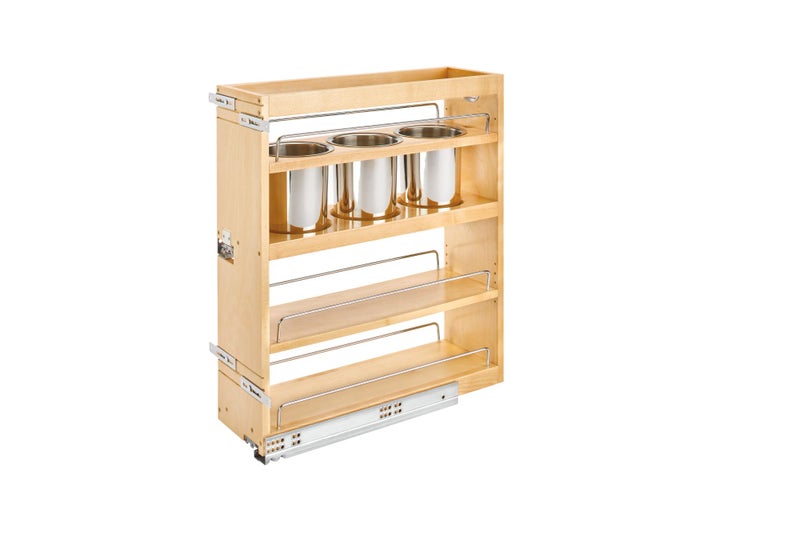 Rev-A-Shelf RevAShelf Wood Base Cabinet Utensil Pullout Organizer wSoftClose 