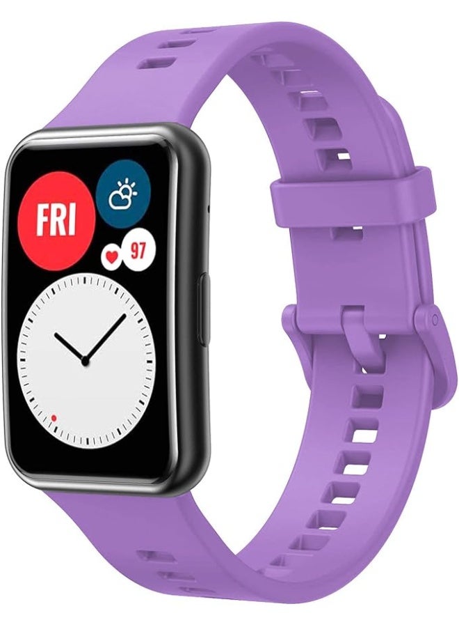 Silicone Strap for Huawei Watch Fit, Soft Band Ultra-Light Waterproof Durable Adjustable Replacement Wristband - Image 2