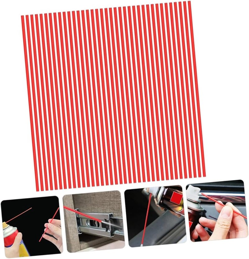 Red Plastic Spray Can Nozzles 100pcs Easy Install Rust Remover Tubes for Home and Car Maintenance - Image 3