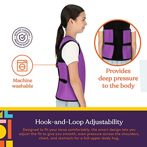 Special Supplies Sensory Compression Vest Deep Pressure Comfort (Purple, Meduim) - Image 3