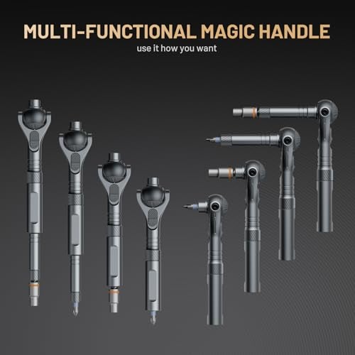 ATuMan 40 in 1 magnetic ratchet screwdriver set with Detachable Handle, 180° Ratchet Head, 45-Tooth Mechanism, Magnetic Tool Kit with Case for Computer, Electronics Repair, Ideal for Home, DIY - Image 3