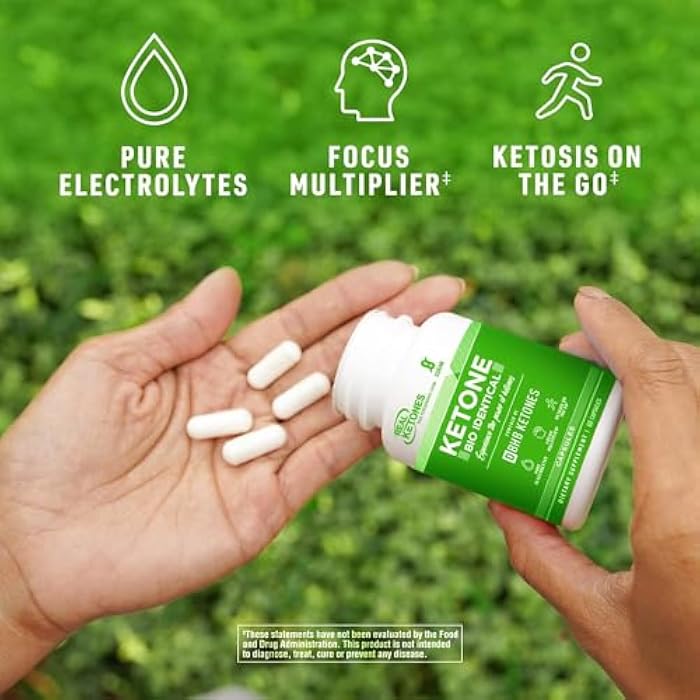 Real Ketones كبسولات كيتو BHB الأملاح - كبسولات BHB بالصوديوم والكالسيوم والمغنيسيوم مع إلكتروليتات goBHB بيتا هيدروكسي بيوتيرات - مكمل كيتونات خارجية لزيادة الطاقة والتركيز والدخول السريع في الكيتوزيس - Image 3