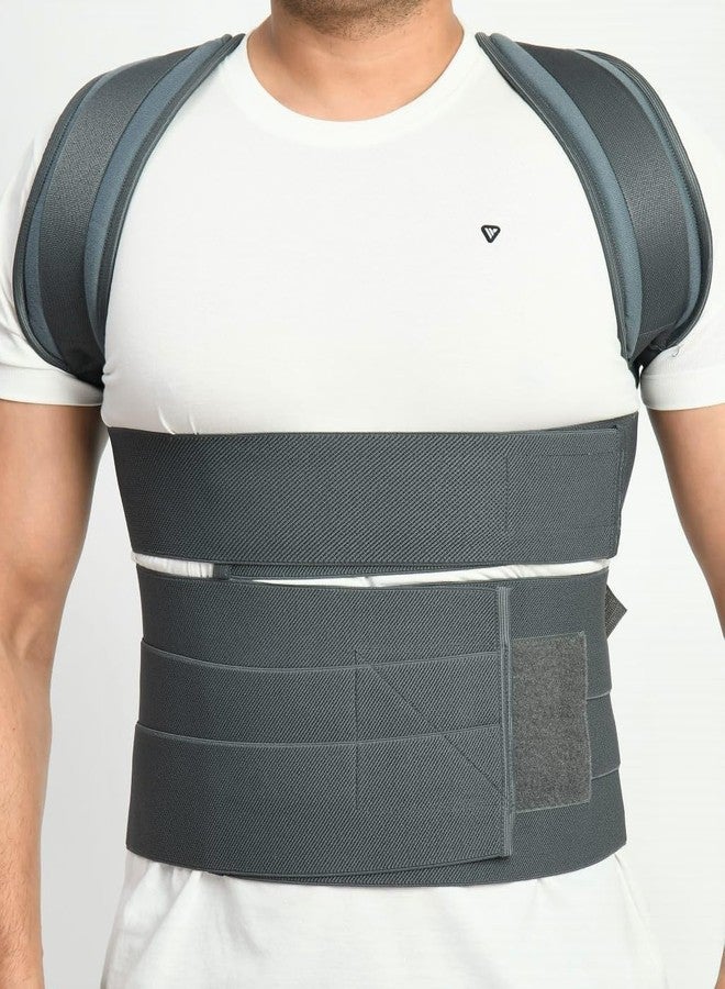 Oliver Taylor Brace Urbane Back Dorso Lumbar Spinal Support Belt Posture Lumbar Support Posture Corrector (Grey) (Gray, S) - Image 2