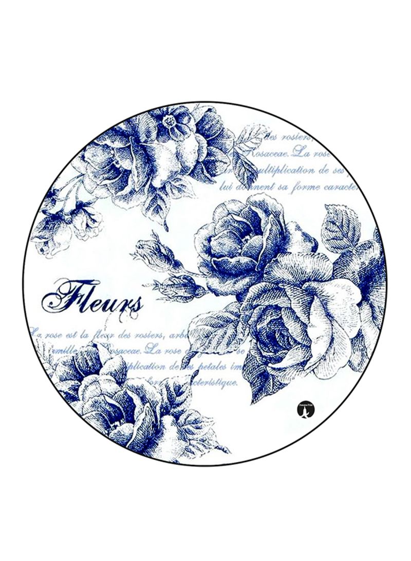 RKN Flowers Printed Fridge Magnet Round  Multicolour - Image 1
