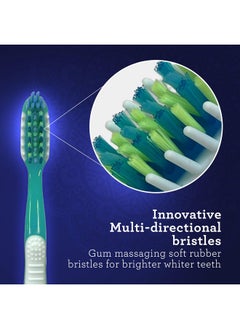 GuruNanda GuruNanda Multi-Action Toothbrush with Tongue Cleaner - Soft Bristles for Sensitive Teeth & Gums - Assorted Colors, Pack of 8  - Image 2