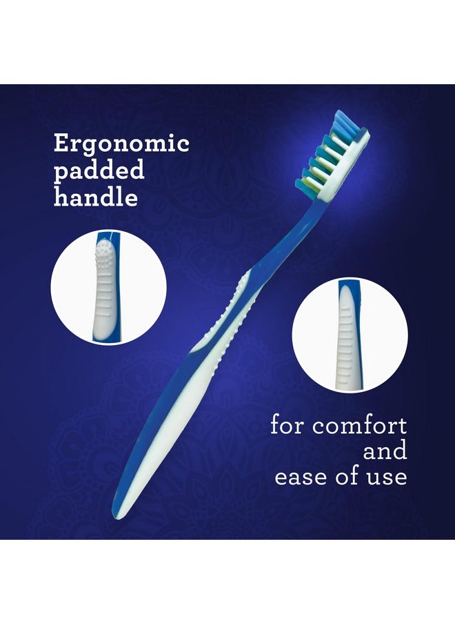 GuruNanda - GuruNanda Multi-Action Toothbrush with Tongue Cleaner - Soft Bristles for Sensitive Teeth & Gums - Assorted Colors, Pack of 8 - Image 1