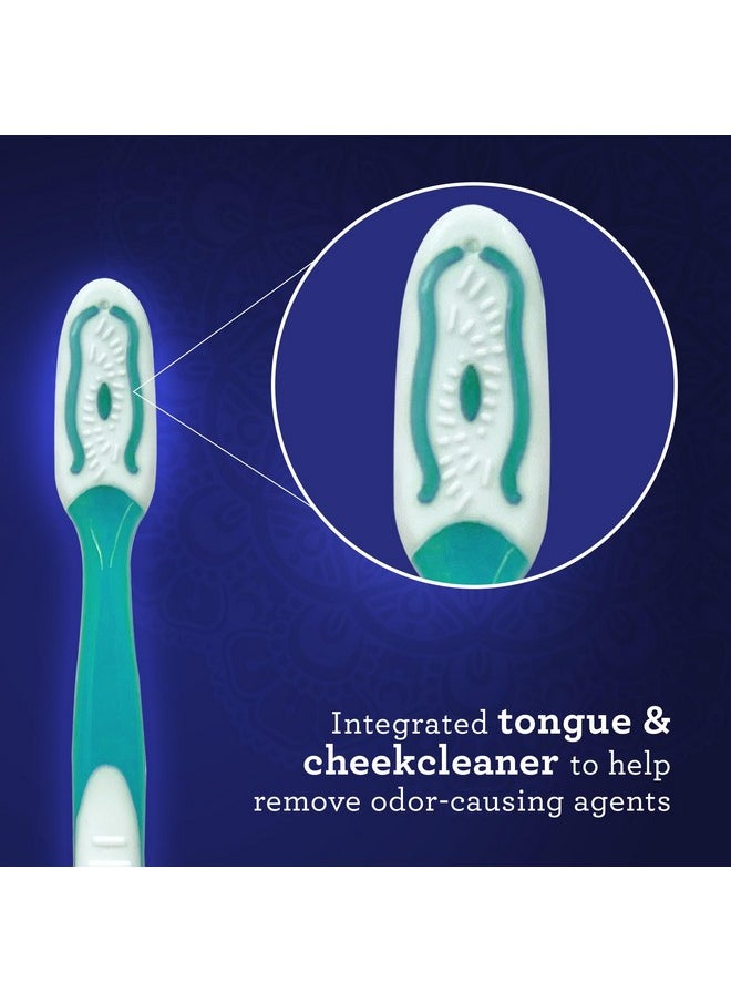 GuruNanda - GuruNanda Multi-Action Toothbrush with Tongue Cleaner - Soft Bristles for Sensitive Teeth & Gums - Assorted Colors, Pack of 8 - Image 1