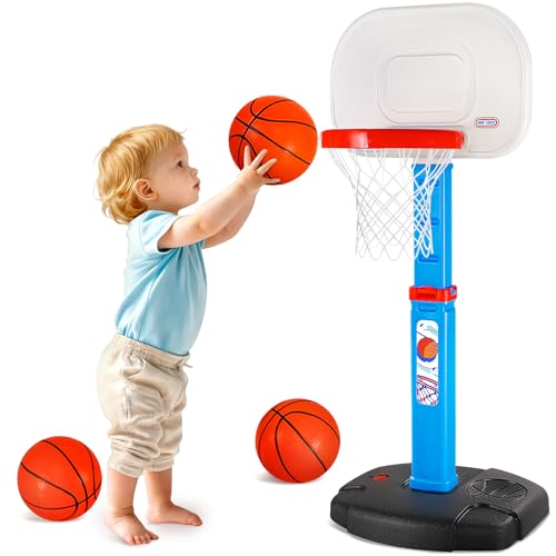 AOKESI Toddler Basketball Hoop Indoor for Age 13 Adjustable Kids Basketball Hoops Set Mini Basketball Goal with Balls Outdoor Sport Poolside Game Birthday Toys Gifts for Baby Boys Girls 2 3 4 5 - Image 1