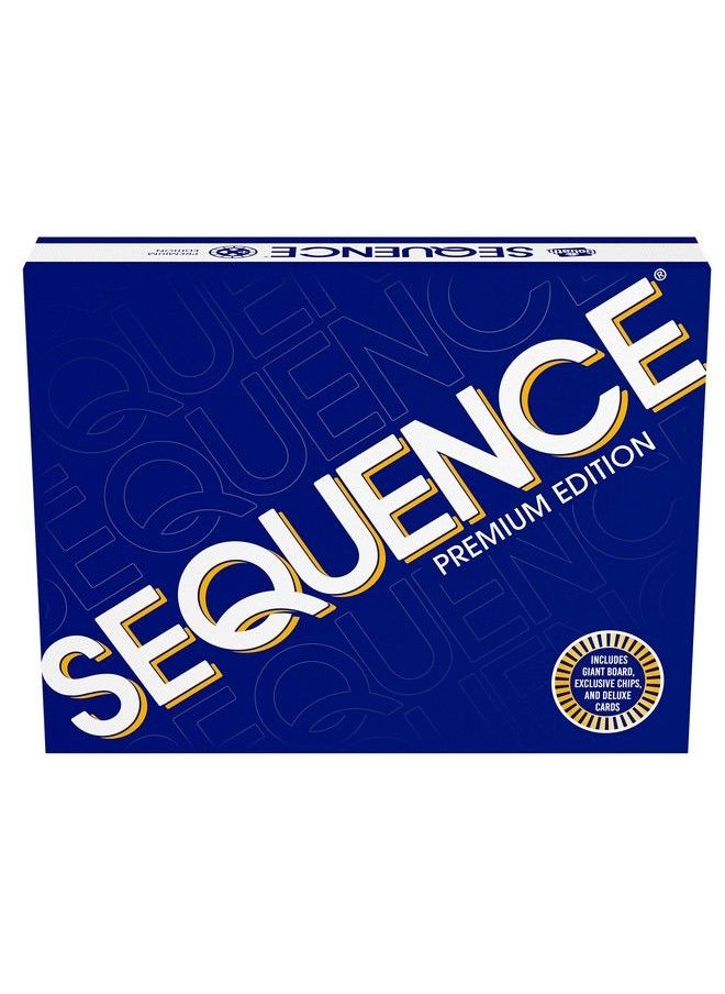 Goliath - Sequence Premium Edition Stunning Set With Giant Board (20.25 X 26.25 Inches) Exclusive Chips And Deluxe Cards By Goliath Blue For Ages 7+ - Image 1