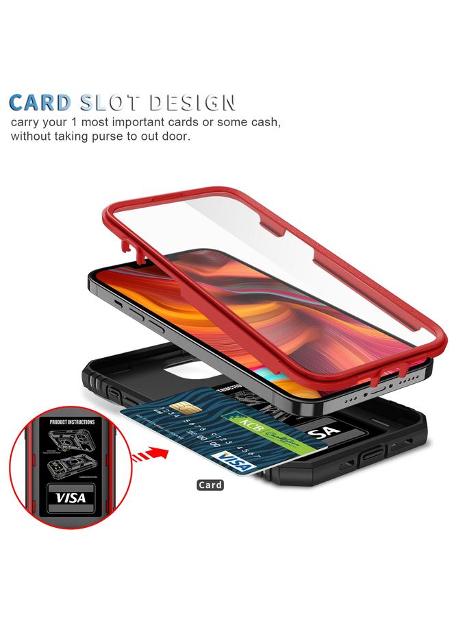 S-TOP Case For iPhone 13 mini Sliding Camera Cover Design TPU + PC Protective Case with 360 Degree Rotating Holder & Card Slot - Image 2