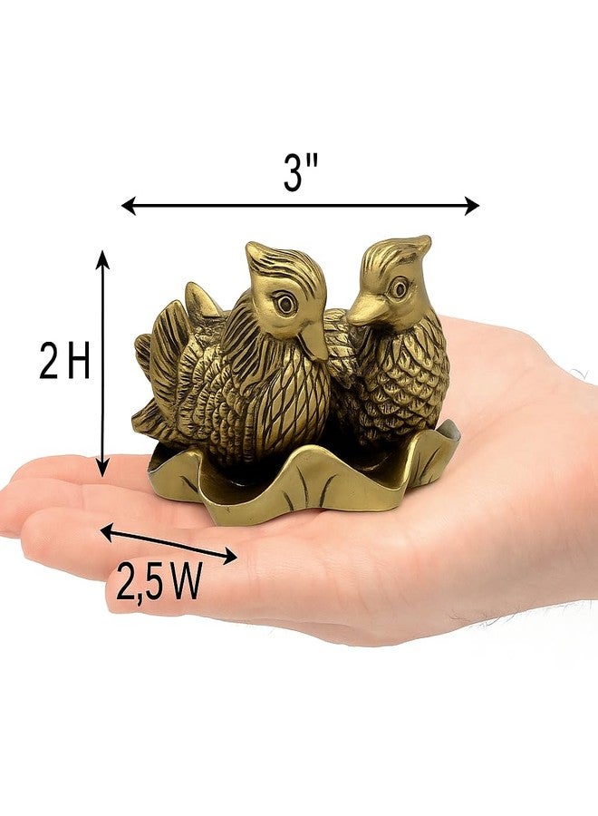 بيتر ديكور تمثال طيور الحب الصيني (يوان يانغ) من فنغ شوي، ديكور منزلي ومكتبي لإضفاء لمسة رومانسية وعاطفية. - Image 4