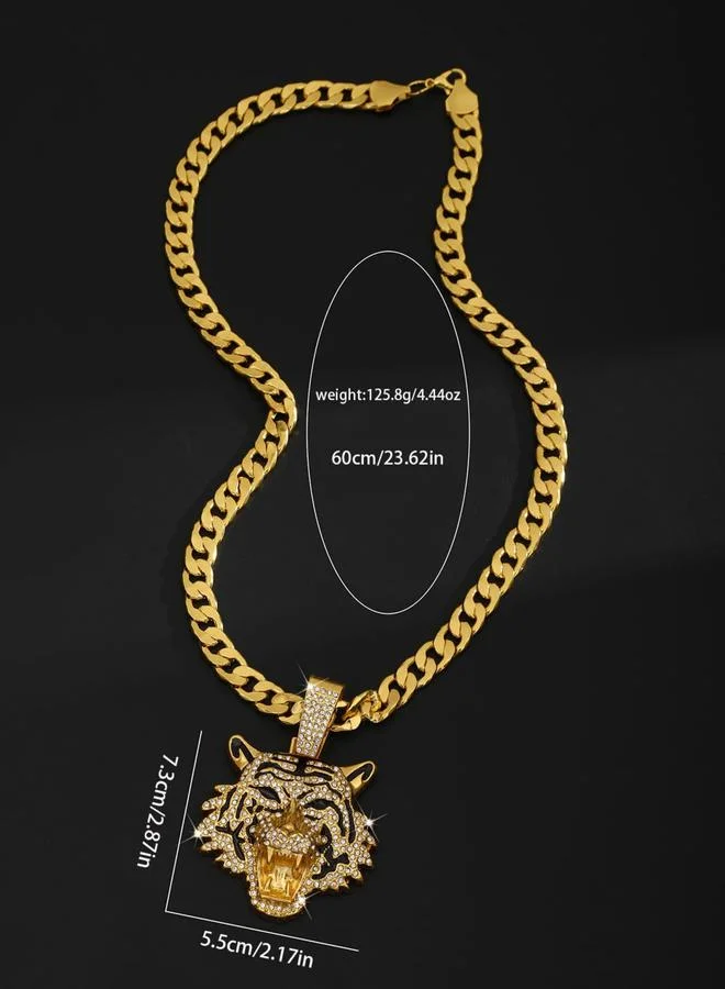 Take Two  Men Tiger Drop Embellished Necklace for Men | Best Price UAE