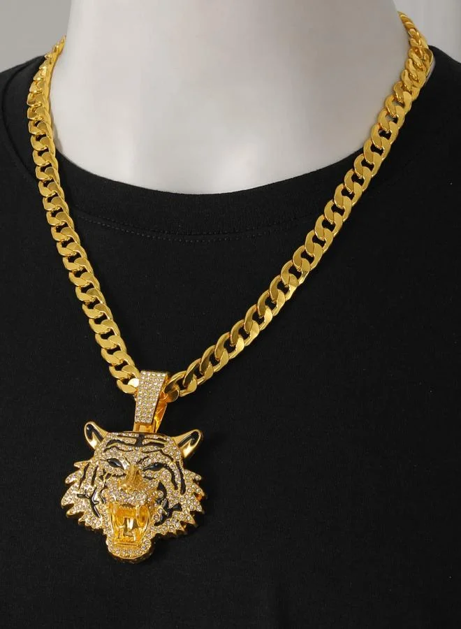 تايك تو قلادة مزينة بدلاية نمر للرجال