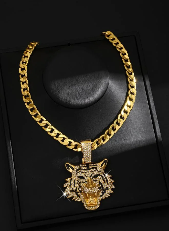 Take Two  Men Tiger Drop Embellished Necklace for Men | Best Price UAE