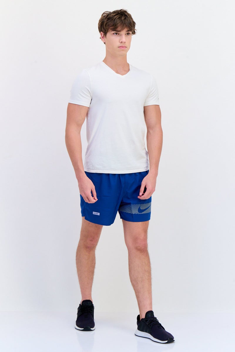 Nike شورتات جري رياضية للرجال بطول 5 إنش، أزرق فيروزي - Image 4