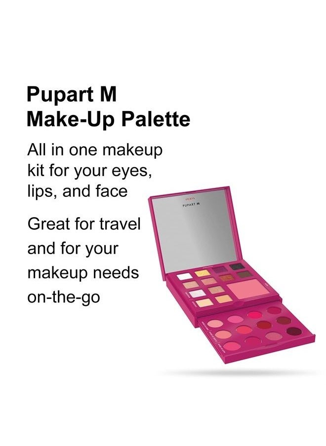 PUPA - PUPA Milano Pupart M Make-Up Palette- Silky Concealers And Blush- Compact Eyeshadows- Shiny Gloss, Matte Lip Creams- Makeup For Eyes, Lips, Face- Create Different Looks- 002 Stay Strong- 0.7 Oz - Image 1