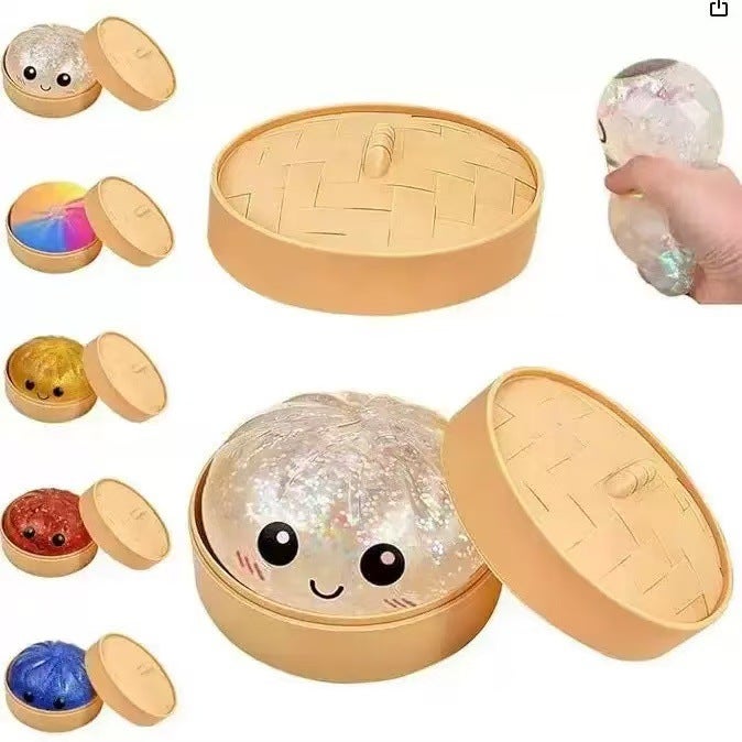 Glitter Steamed Bun Squishy Toy - Image 2
