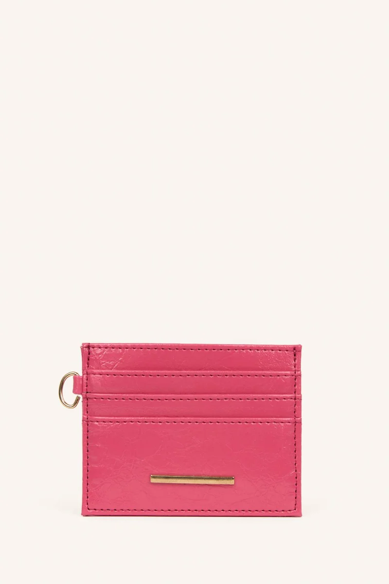 Woman Faux Leather Business Card Wallet