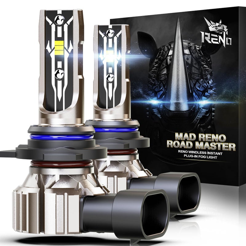 RENO 9012 Bulb 9012 Fog Lights Bulb 9012 Light Bulbs Fanless In Line Car Fog Bulb Plug and Play Pack of 2