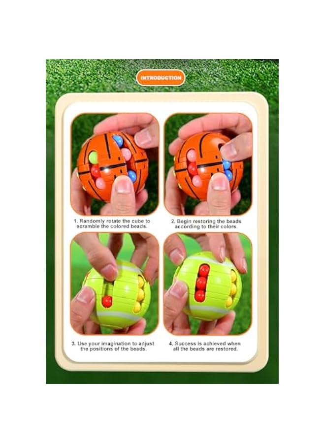 Puzzle Sport Ball Toys - 3D Brain Teasers and Puzzle Games for Kids and Adults, Travel Games for Ages 3+, Intelligence 2.5 Magic Bead, Adult Relieve Stress, Hand Sport, Gifts Kids Boys Girls - Image 5