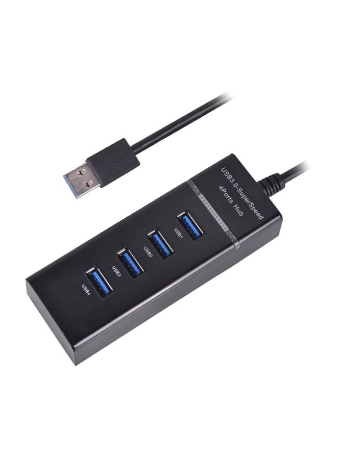 4-Port USB Hub Black - Image 1