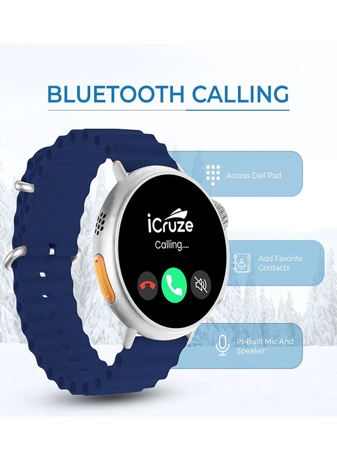 iCruze Pronto Vista Smartwatch with 1.5" LCD Display, Bluetooth Calling, Heart Rate & SpO2 Monitor, Multiple Sports Modes, 200+ Watch Faces, Wireless Charging, IP67 Water Resistance - Image 4