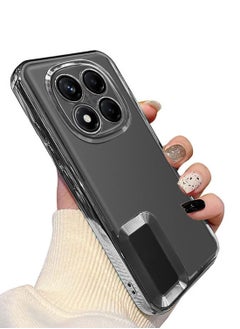 Wtech Xiaomi Redmi Note 14 Pro 5G 2024 PU Luxury Plating Raised Lips Camera Hole Case Cover - Clear/Black  - Image 2