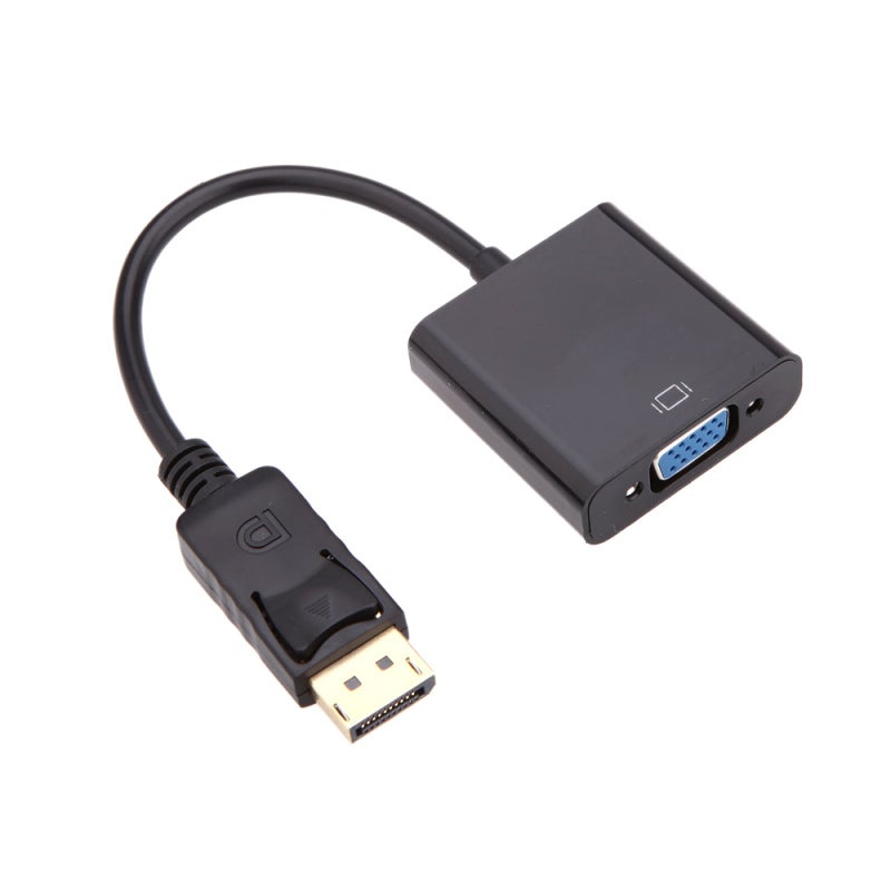 محول Displayport إلى VGA: أسود دقة 1920*1080P سلك مطلي بالذهب قابل للربط والاستخدام فورًا - محول بسطح ABS صديق للبيئة يوفر المساحة لأجهزة الحاسوب المحمول والحواسيب المكتبية وأجهزة التلفزيون عالي الدقة وشاشات العرض والأجهزة العرضية - Image 5