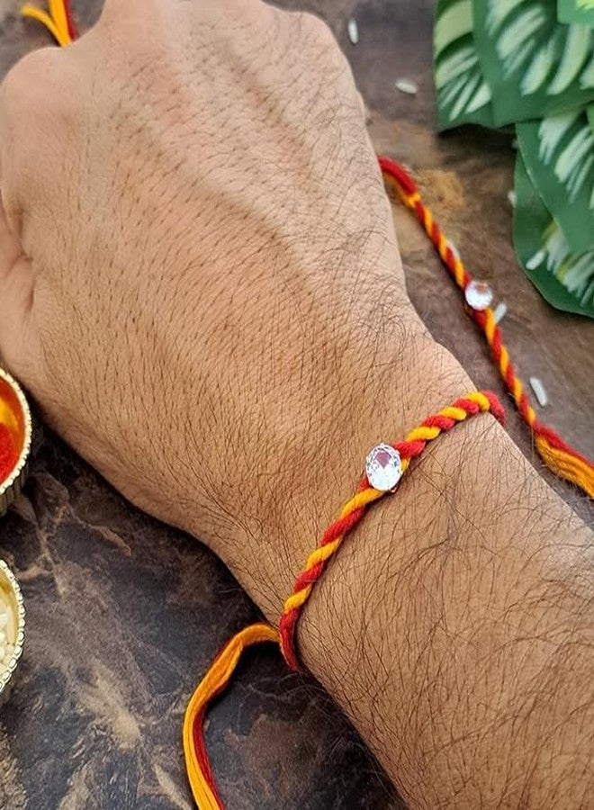 meryCraft Mauli Cotton Thread Kalawa Pooja Dhaga Bracelet For (Men & Women) Raksha Sutra Decorative Handmade Moli Mahakal Dhaaga Hand Band (Set of 2) 2025-034 - Image 2
