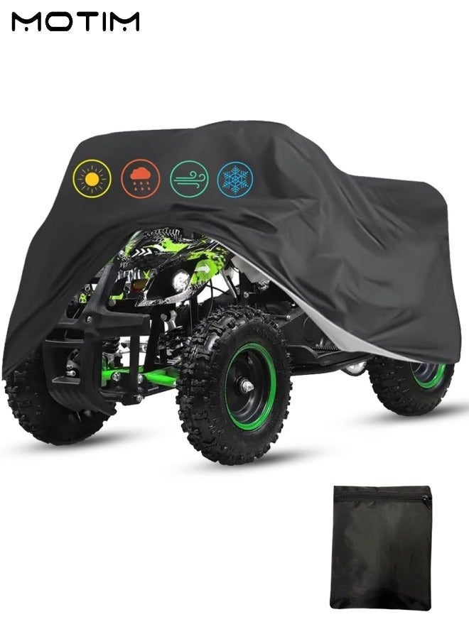 Motim Universal ATV Cover, 210D Waterproof Beach Car Cover Rain Cover, Outdoor Rain Sun Vehicles Dustproof Cover, ATV 4 Wheeler Quad Cover, 256*110*120CM - Image 2